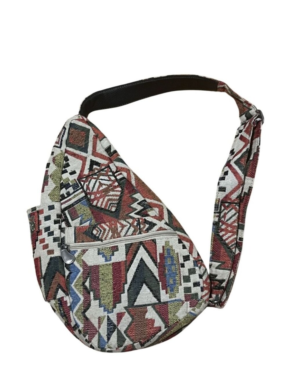 AmeriBag Healthy Back Crossbody Sling Bag Extra Small Embroidered Aztec Print